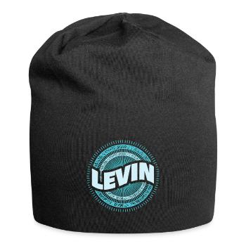Geschenkidee Levin - Jersey-Beanie - Schwarz - Vorne