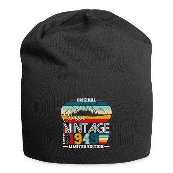 75th Birthday Original August 1949 Born 1949 - Jersey Beanie - black - Front