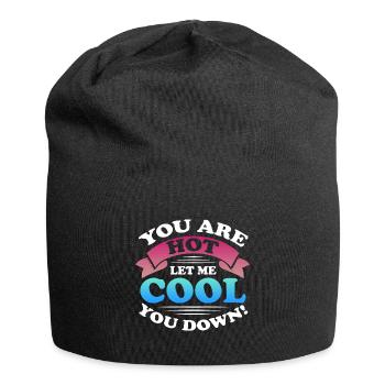 you are hot let me cool you down Design for a - Jersey Beanie - black - Front