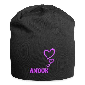 Geschenk für Anouk - Jersey-Beanie - Schwarz - Vorne