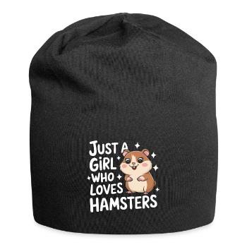 Hamster - Jersey-Beanie - Schwarz - Vorne