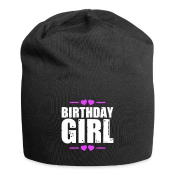 Birthday Girl Saying - Jersey Beanie - black - Front