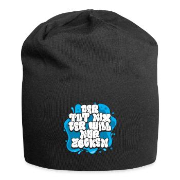 Gamer Zocker Der tut nix der will nur Zocken - Jersey-Beanie - Schwarz - Vorne