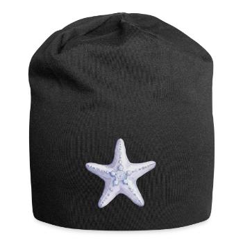 Delicate Starfish Watercolor - Jersey Beanie - black - Front