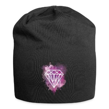 Watercolor Diamond - Jersey-Beanie - Schwarz - Vorne