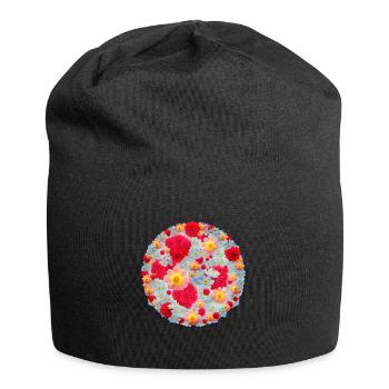 Les bouquets de fleurs - Bonnet en jersey - noir - Devant