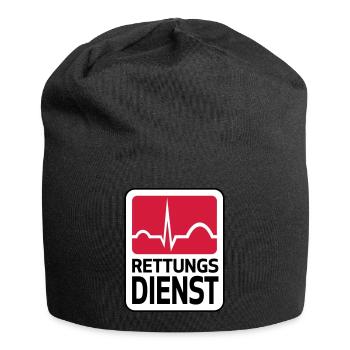 Rettungsdienst - Jersey-Beanie - Schwarz - Vorne