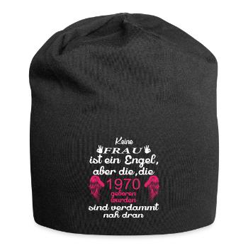 Frau Engel 1970 - Jersey-Beanie - Schwarz - Vorne