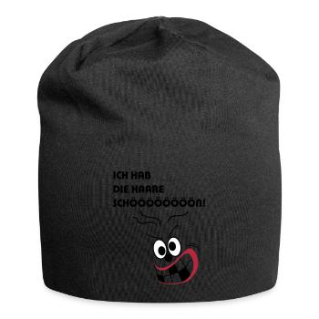 Ich hab die Haare schön - Jersey-Beanie - Schwarz - Vorne