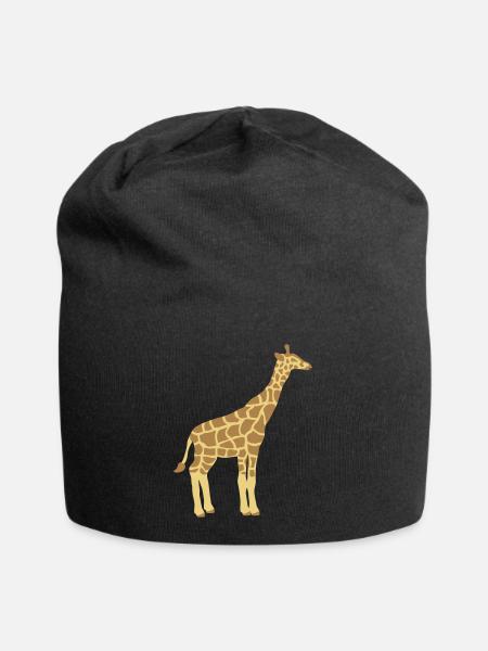 Girafe pour les enfants - Bonnet en jersey - noir