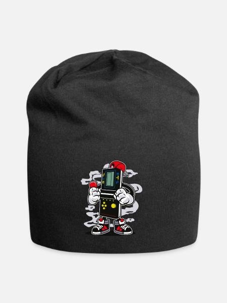 ZOCKER BOY - Comic Cartoon Comic Figur Motiv - Jersey-Beanie - Schwarz