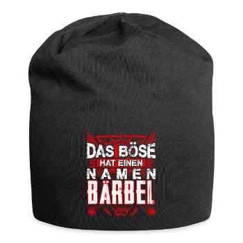 BÄRBEL - Böse - Jersey-Beanie - Schwarz - Vorne
