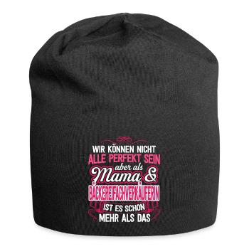 Bäckereifachverkäuferin Bäckerin Geschenk Mama - Jersey-Beanie - Schwarz - Vorne