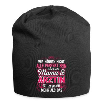 ÄRZTIN - Mama - Jersey-Beanie - Schwarz - Vorne