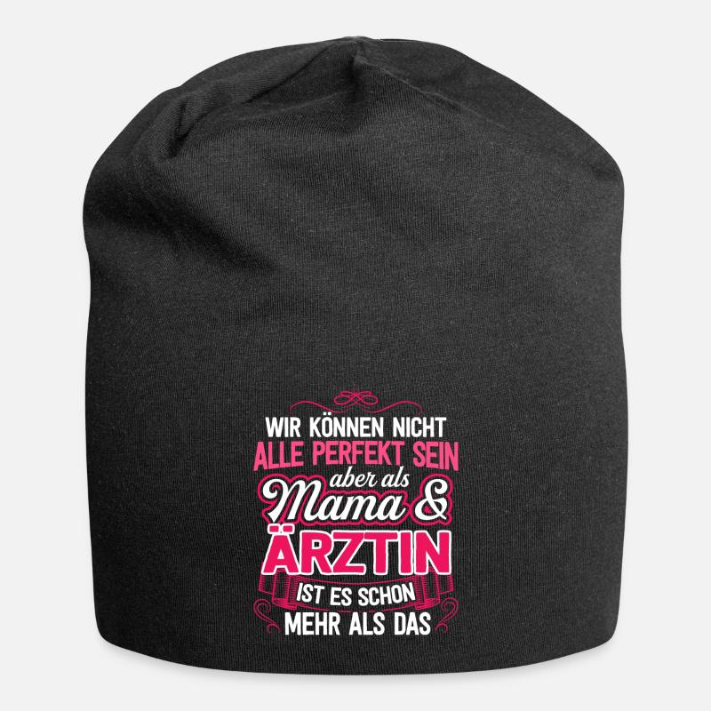 ÄRZTIN - Mama - Jersey-Beanie - Schwarz
