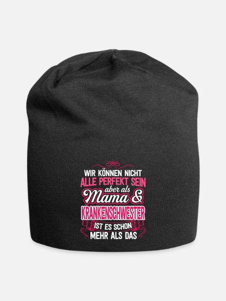 KRANKENSCHWESTER - Mama - Jersey-Beanie - Schwarz