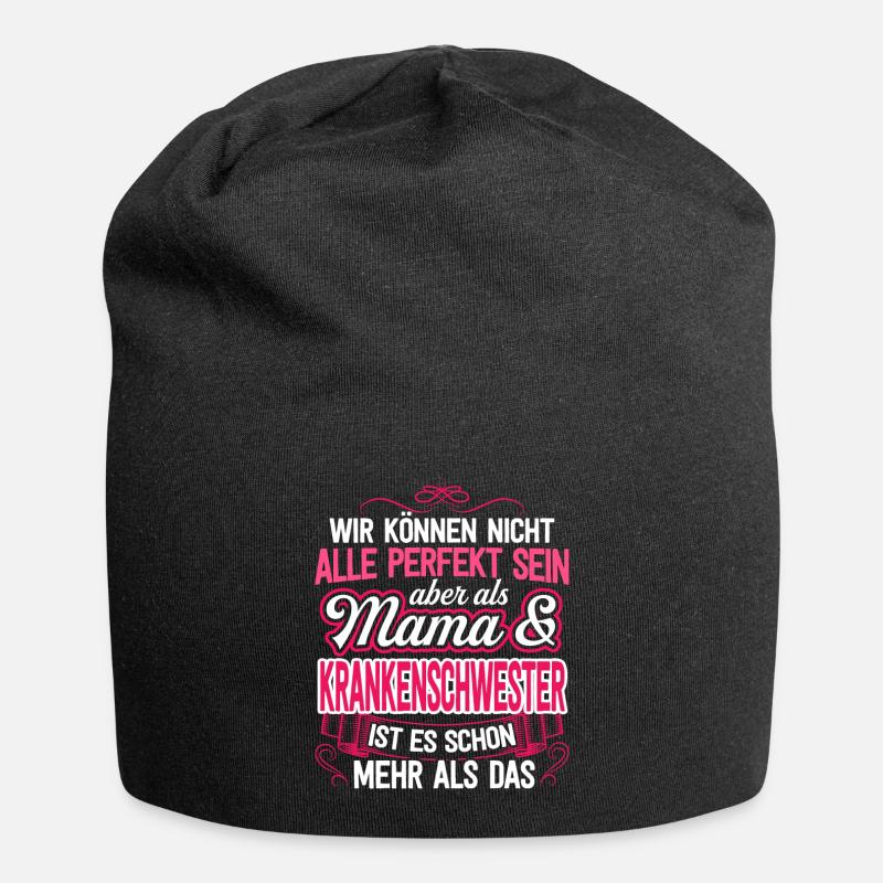 KRANKENSCHWESTER - Mama - Jersey-Beanie - Schwarz