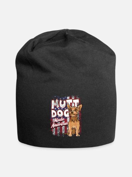 MUTT American Made Tea Awesome Mutt Dog - Jersey Beanie - black