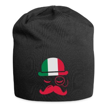 Italie nation à la mode rétro emblématique - Bonnet en jersey - noir - Devant
