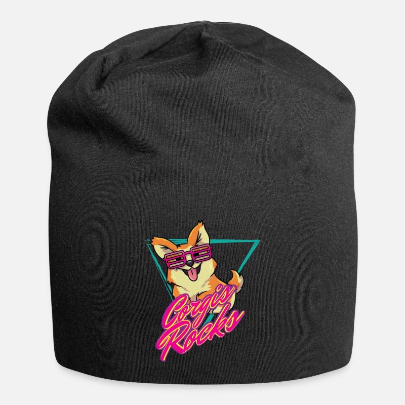 Welsh Corgi Pembroke - Bonnet en jersey - noir