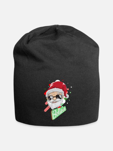 Weihnachtsmann - Jersey-Beanie - Schwarz