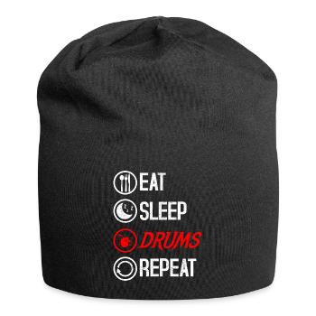 Drum Drumsticks Instrument - Jersey Beanie - black - Front