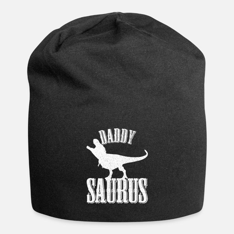 Papa Saurus Geschenkidee - Jersey-Beanie - Schwarz