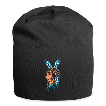 Native American Native American feather ornaments Native chief - Jersey Beanie - black - Front