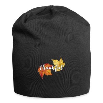 Golden autumn. Beautiful season. Colorful foliage - Jersey Beanie - black - Front