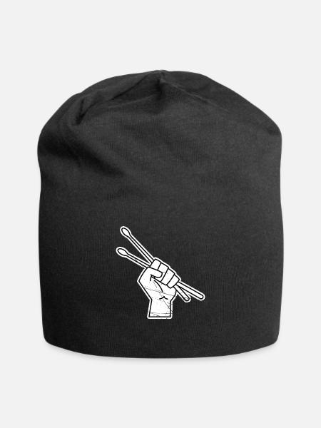 Drumsticks Drummer Drums Gift Band - Jersey Beanie - black