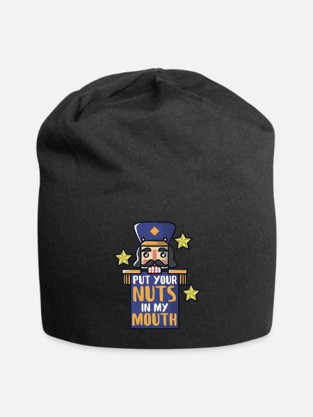 Casse-noix craque les noix - Bonnet en jersey - noir