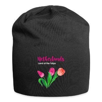 Netherlands Holland Tulips - Jersey Beanie - black - Front