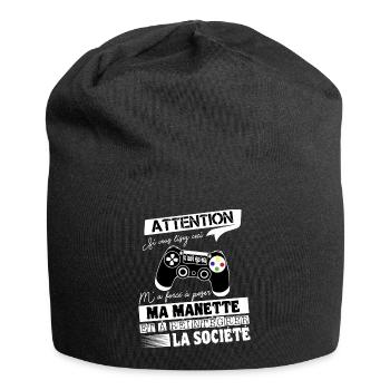Gameur Shirt • Jeux de Video • Manette Cadeaux - Bonnet en jersey - noir - Devant