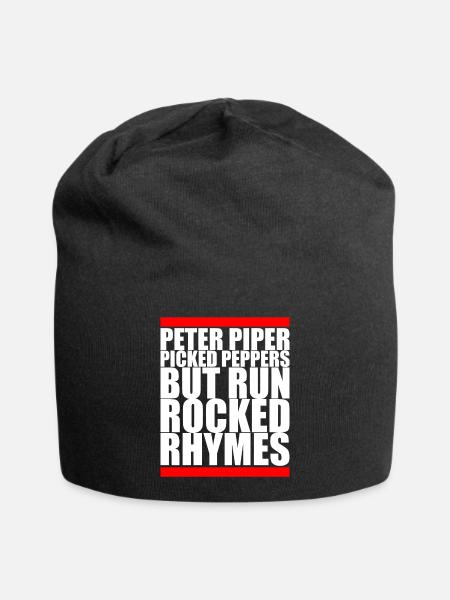 Hip Hop alte Schule - Jersey-Beanie - Schwarz