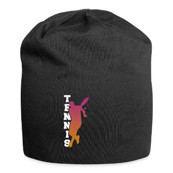 Tennis Player Ball Racket Serve Game I love Tennis - Jersey Beanie - black - Front