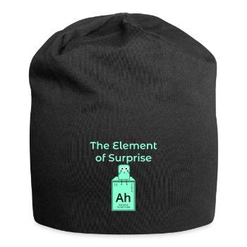 Element Überraschung Ah Surprise Spruch Symbol - Jersey-Beanie - Schwarz - Vorne