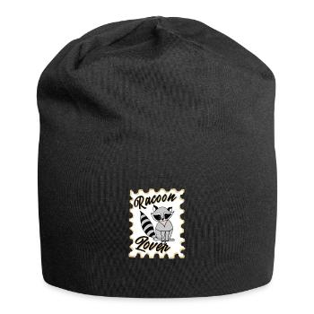 Racoon Lover - Jersey Beanie - black - Front