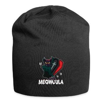 Meowcula Vampir Katze Halloween Kostüm Geschenk - Jersey-Beanie - Schwarz - Vorne