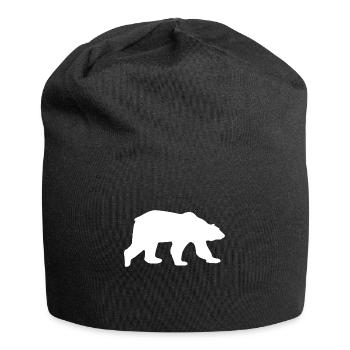 Eisbär Geschenk Bär Bären Naturschutz Tier Polar - Jersey-Beanie - Schwarz - Vorne