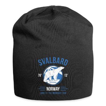 Svalbard Polar Bear - Midnight Sun in Norway - Jersey Beanie - black - Front