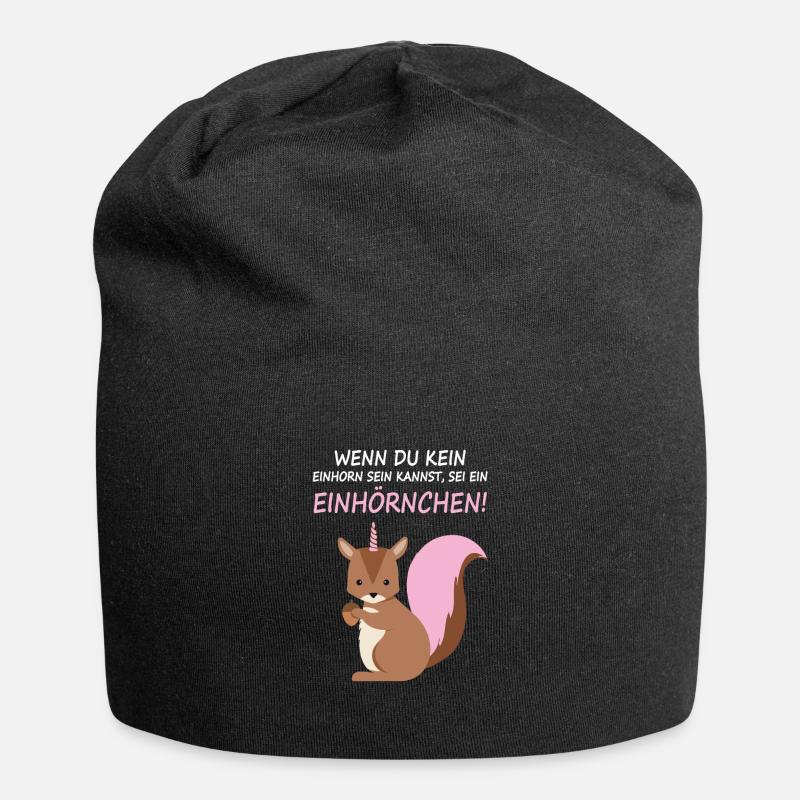 Eichhörnchen Shirt · Einhörnchen · Trend Geschenk - Jersey-Beanie - Schwarz