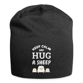 Drôle de mouton animal ferme d'agneau agneaux fermier - Bonnet en jersey - noir - Devant
