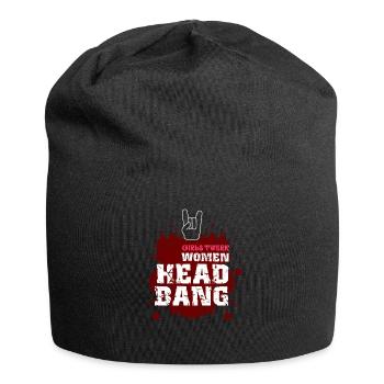 Headbanger Rocker Death Metal Laute Musikgeschenk - Jersey-Beanie - Schwarz - Vorne