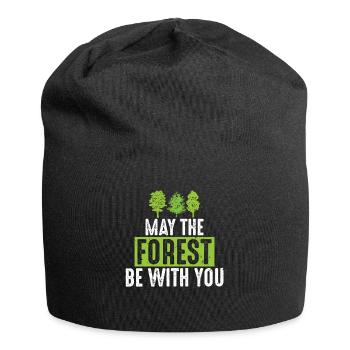 May the Forest Be with You Green Ecofriendly Pun - Jersey Beanie - black - Front