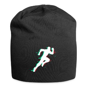 Runner sprinter running gift sport run sprint - Jersey Beanie - black - Front