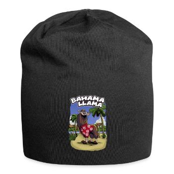 Bahama Llama - Cocktail Urlaub Chill Relax - Jersey-Beanie - Schwarz - Vorne