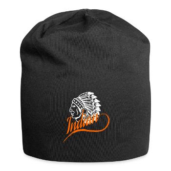 Indianer - Jersey-Beanie - Schwarz - Vorne