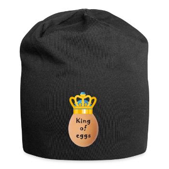 King of Eggs Crown - Jersey Beanie - black - Front