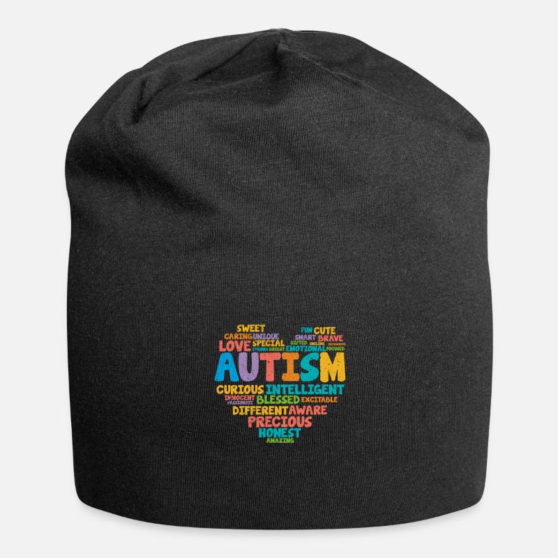 Autismus - Jersey-Beanie - Schwarz
