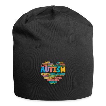 Autism Asperger Autist autistic autism gift - Jersey Beanie - black - Front